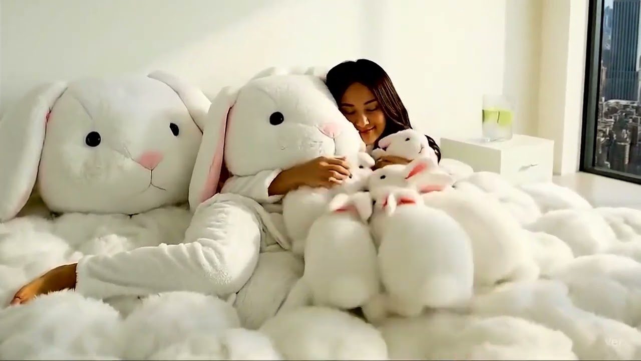 POV  You Wake Up in a Galaxy Bed with Real Bunnies 🐇✨