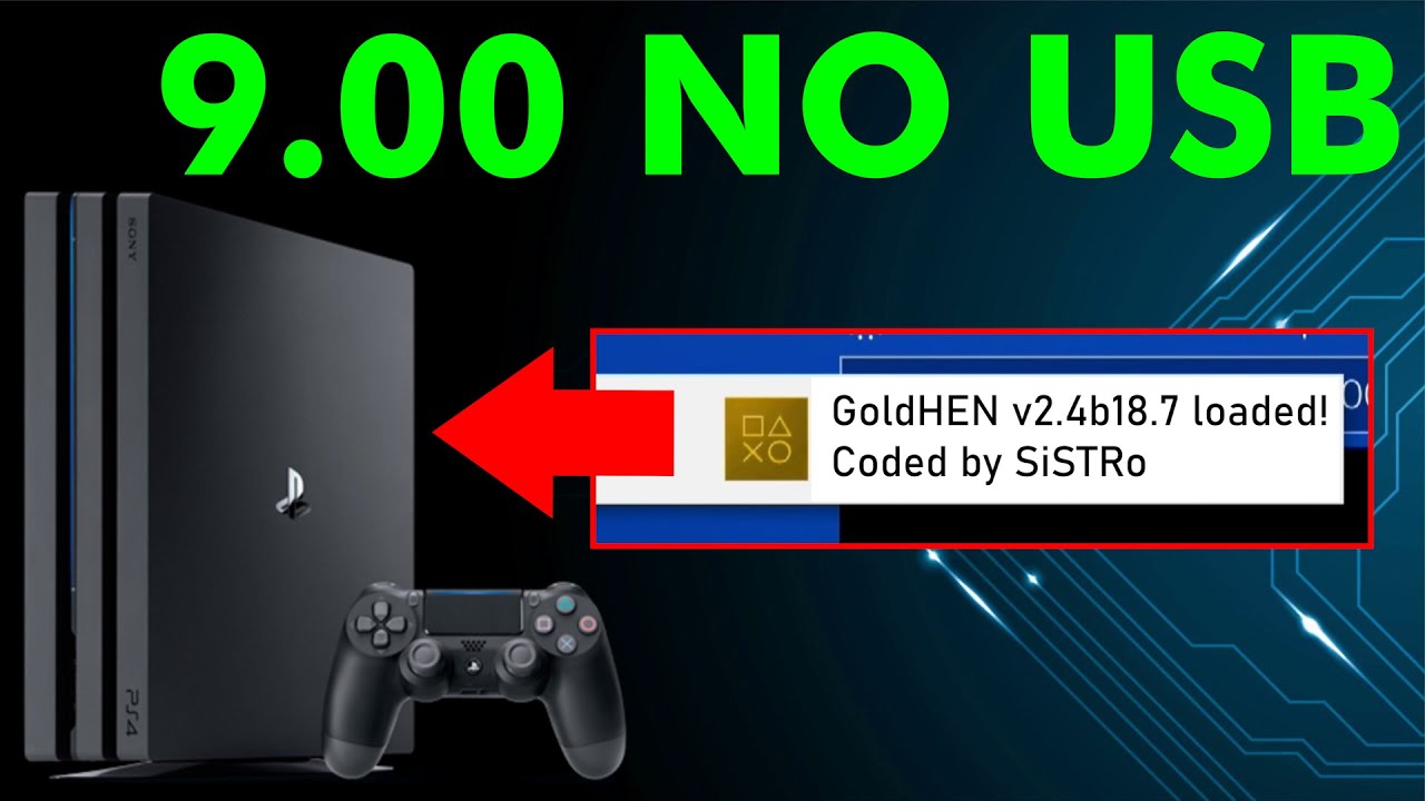 How to update PS4 9.00 NO USB GoldHEN v2.4b18.7 by Sistro - YouTube