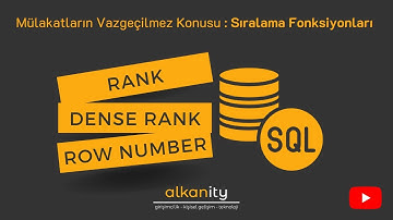 SQL Sıralama Fonksiyonları : Row_Number | Dense_Rank | Rank | Partition By