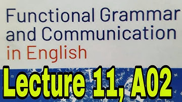 Calicut University 1st SemesterA02 FUNCTIONAL GRAMMAR COMMUNICATION LECTURE-11  @Capt Binoy Varakil