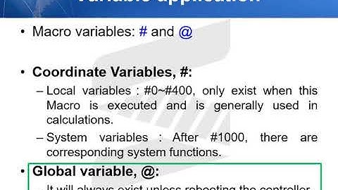 Syntec Macro teaching video part2  Variable application and assignment