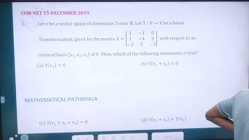 LINEAR ALGEBRA 8 | MATRIX REPRESENTATION | CSIR NET DEC 2025 | GATE 2026 | IIT JAM 2026