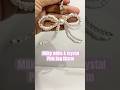 Milky white &amp; crystal pink bag charm #shorts #diy #accessories #craft #craftideas