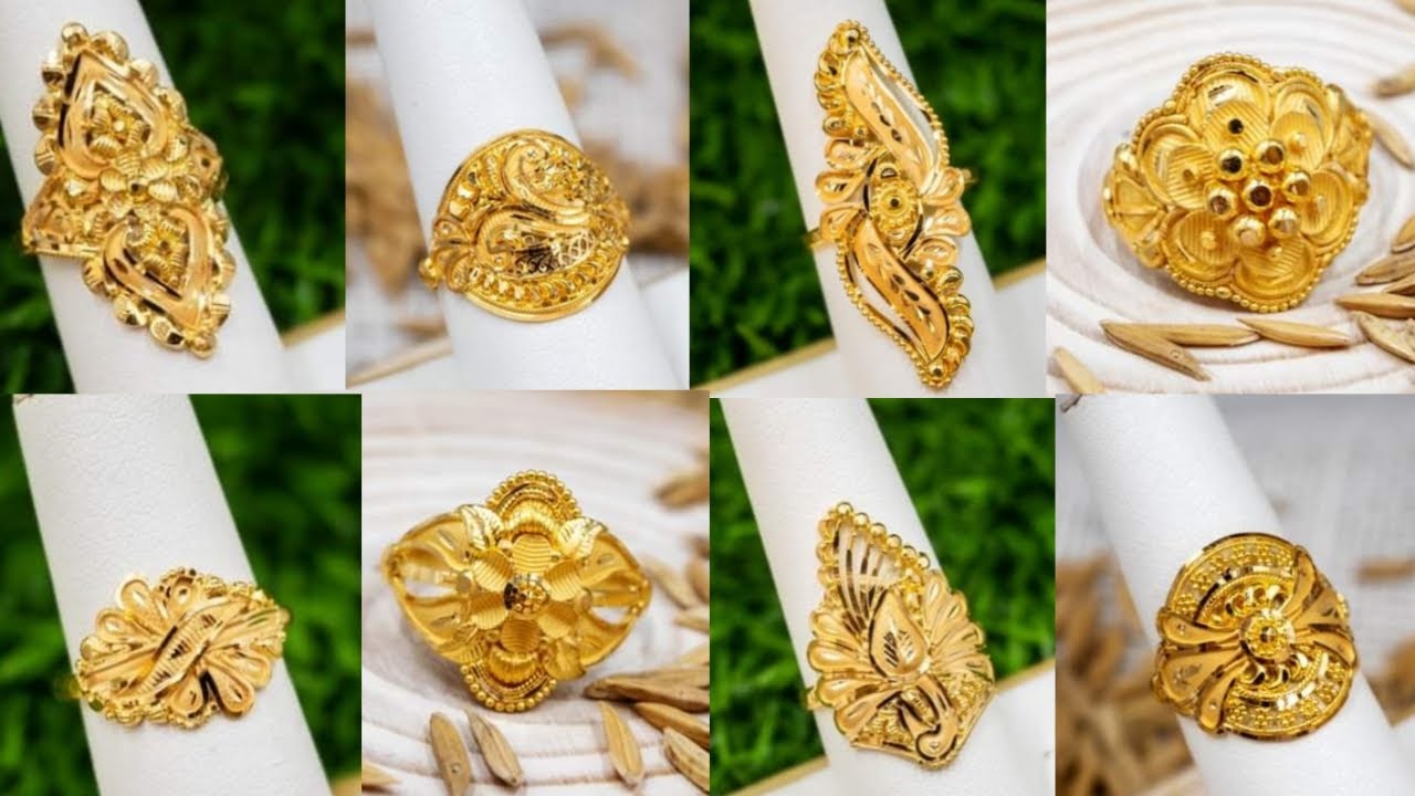 Gold Ring Designs for Female - South India Jewels-saigonsouth.com.vn
