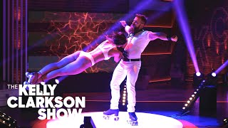 Watch Death-Defying Roller Skating Duo Emily & Billy From 'AGT' | The Kelly Clarkson Show