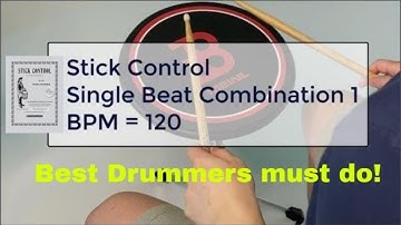 Be the best drummer - Stick Control - Day 1/24, Single Beat Combination 1