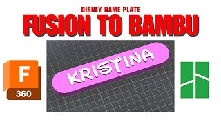 Make a Disney Name plate with #fusion360 and #Bambustudio #disney 