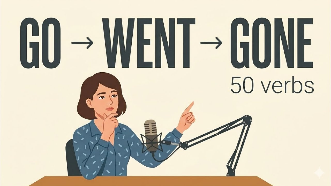 3 forms of irregular verbs |  easy podcast | beginner level