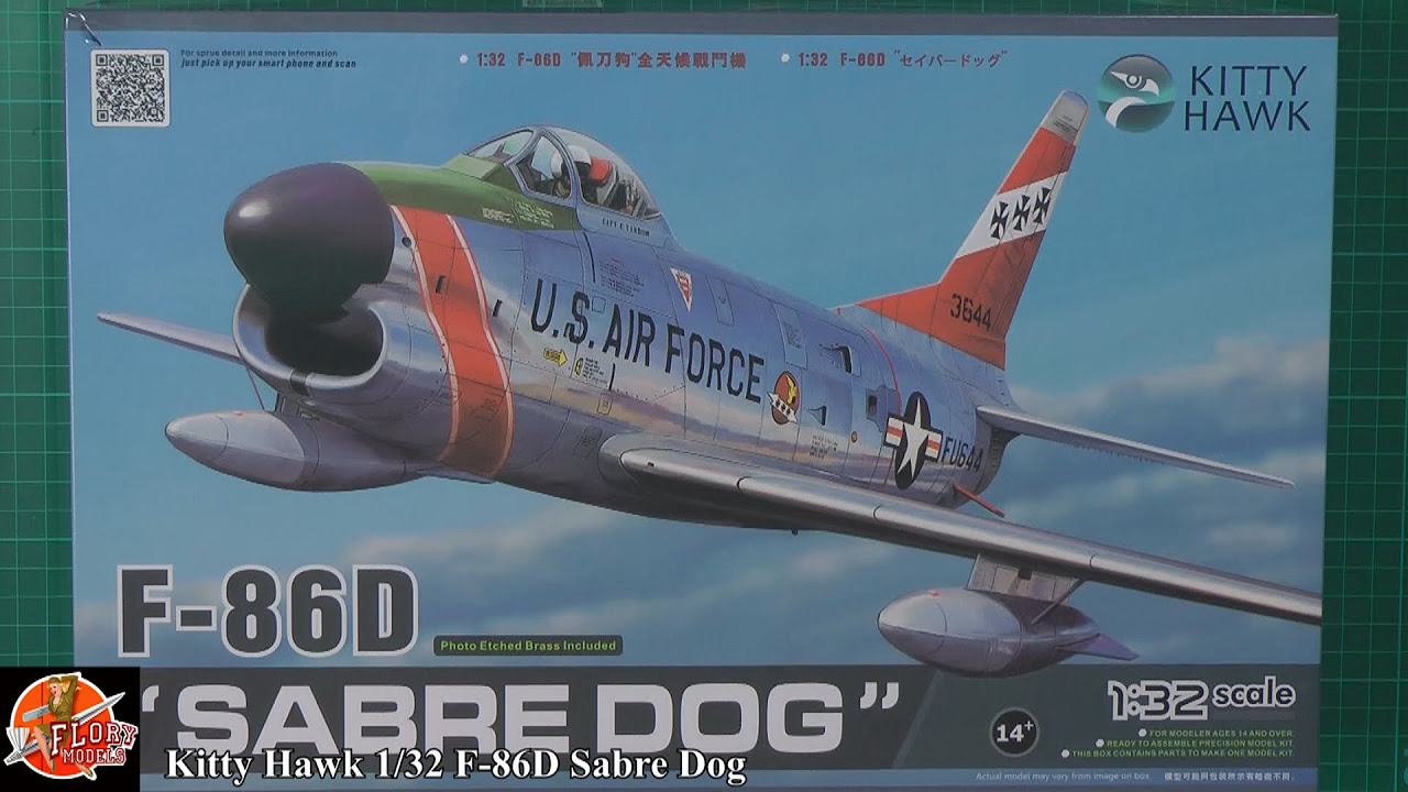 Kitty Hawk 1/32 F-86D Sabre Dog review - YouTube