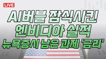 [라이브] AI버블 잠식시킨 엔비디아 실적 뉴욕증시 남은 과제 