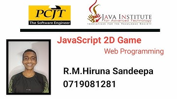 JavaScript 2D Game - Java Institute / PCJT