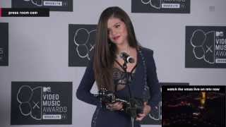 Selena Gomez interview MTV VMA  press room cam 2013