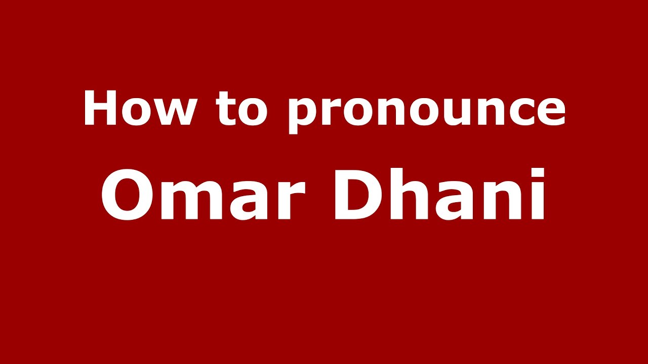 How to pronounce Omar Dhani (Indonesia/Indonesian) - PronounceNames.com