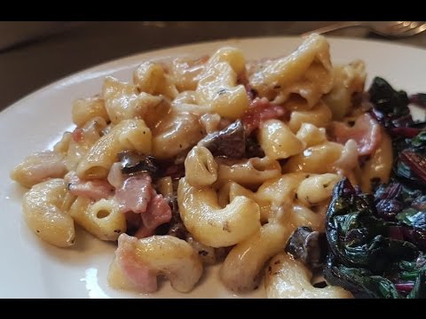 How to make Macaroni Cheese - with onion, bacon and mushrooms
