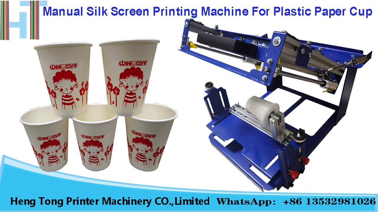 Manual Silk Screen Printing Machine For Plastic Paper Cup Silicone ...