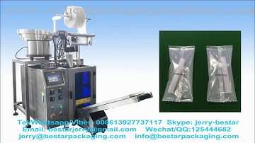 full automatic counting and packaging machine with PE film for plastic parts