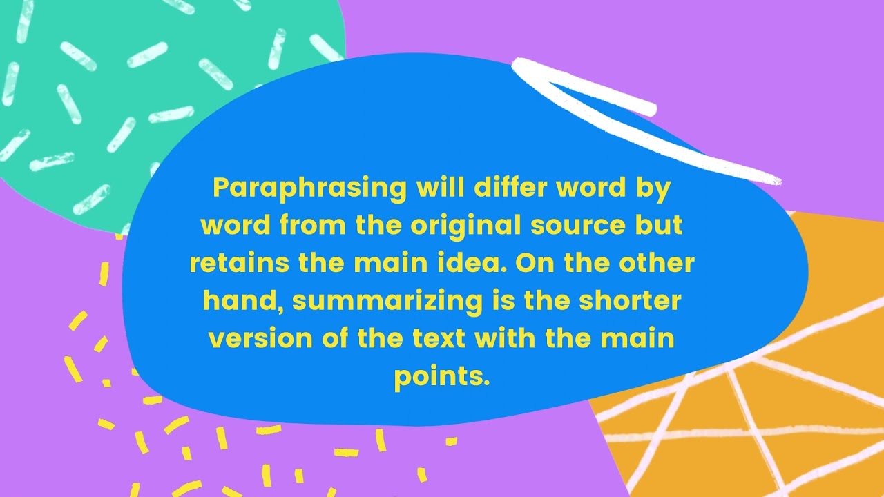 misconceptions about summarizing paraphrasing and quoting