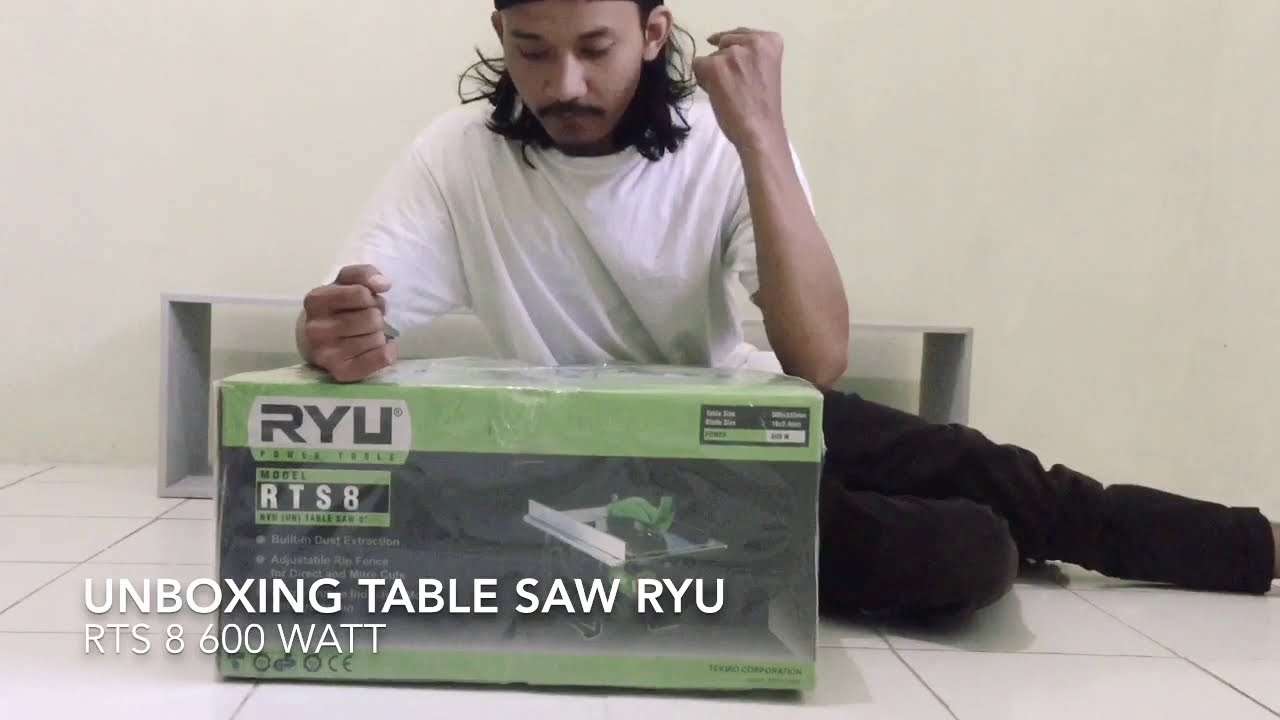 Unboxing Table Saw Ryu Rts 8 Harga 700 Ribuan 600watt Youtube