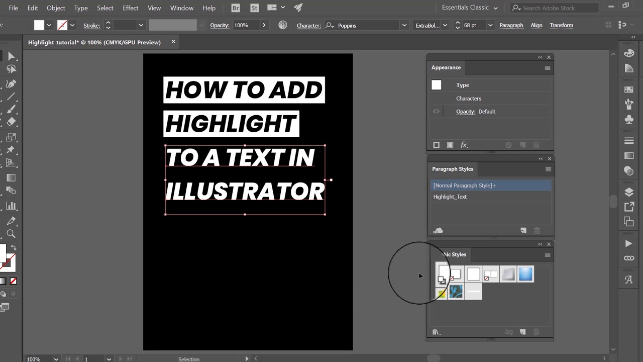 How To Add Highlight To A Text In Illustrator