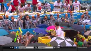 George Shea introduces Joey Chestnut - Nathan's Hot Dog Eating Contest 2014