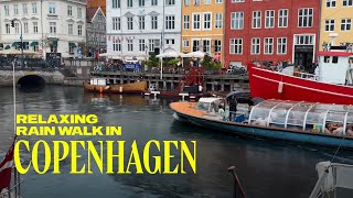Rainy Day in Copenhagen, Denmark Walking Tour - 4K