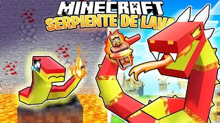 ¡Sobreviví 100 DÍAS como una SERPIENTE DE LAVA en Minecraft! screenshot 1