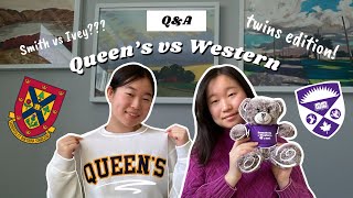 Queen's vs Western Q&A // twins edition // program, campus life, extracurriculars etc