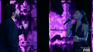 The Weeknd and Ariana Grande Save your tears live performance at iHeart radio music award