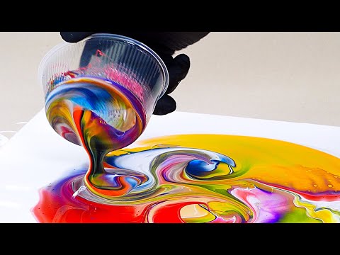 The FLIP-DIP Technique  New Acrylic Pour Painting with Tiktus 