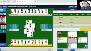 Improve your Bridge Game -- Bad start on 1 & 3 but finished 61%. Support cue bid, mixed raise, more