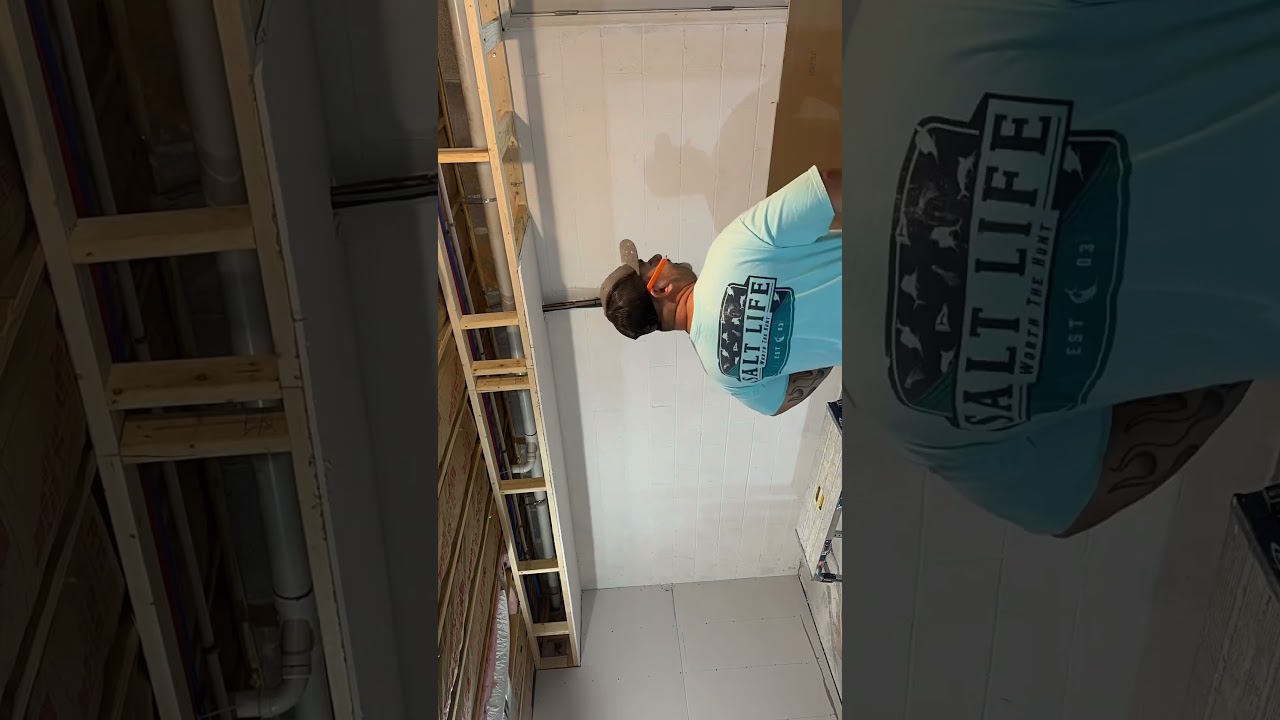 Finish building a bulkhead and slapping up some drywall fast.