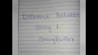 Difference between String and StringBuffer