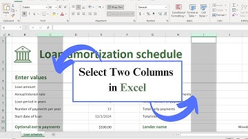 How to Select Two Different Columns in Excel at the Same Time