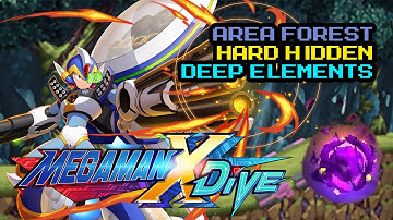 [Global] Mega Man X DiVE - All Hidden Deep Elements: Area Forest (Hard)