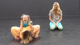 HILARIOUS DANCE CLASS WITH 4 YEAR OLD TEACHER!!! (AT DANCE STUDIO)