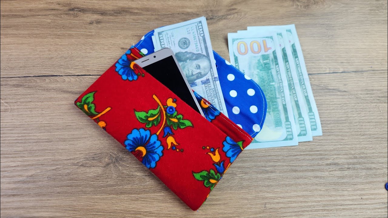 Easy Fabric Wallet with Just One Stitch – Perfect for Beginners!