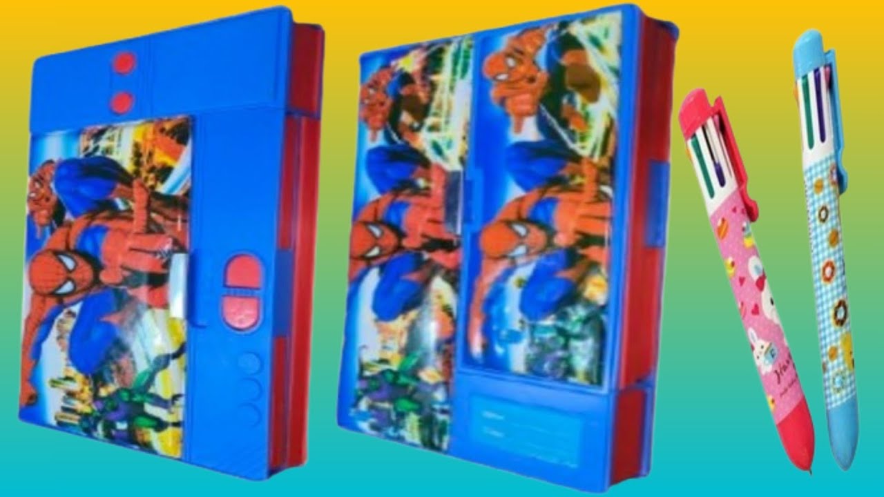 Jumbo spiderman Pencil box with amazing Stationery
