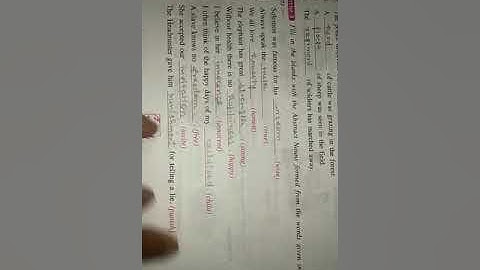 Class 6 English Grammar (Chapter 2 Exercises ) Part 2 #Mr.Balram