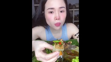 Ăn cá rô phi nướng chấm mắm me cung e Lyn nhé 🤤#food #mukbang #cooking #eating #andemhong
