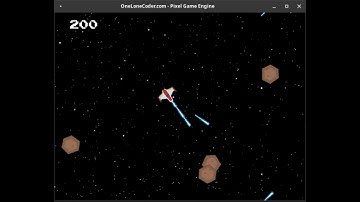 Asteroids with olcPixelGameEngine and olcPGEX_Particles