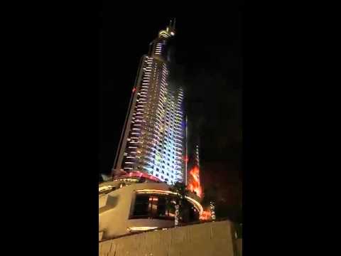 The Address Hotel Dubai Catches Fire On NYE 2016!!