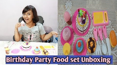 Birthday Party food Set Unboxing |Birthday party 🥳🎉cakes set unboxing |learnwithpriyanshi