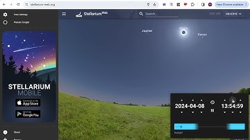 Solar Eclipse in Stellarium Web