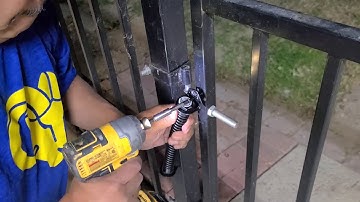 how to install a EVERBILT GATE SPRING from inside of gate.