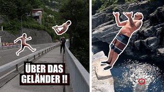 FULL SEND über´s Geländer! Deathdive aus 16 Metern // Klippenspringen in der Schweiz