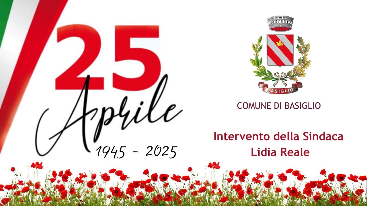 25 aprile - Festa della liberazione - Intervento della Sindaca Lidia