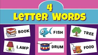 Four Letters words list|4 letter word in english|Phonics lesson|Reading lesson@kidpathshala