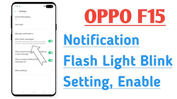 OPPO F15 Notifications Flash Light Blink Setting, Enable