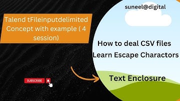 Talend tFileinputdelimited CSV File with example ( 4 session) #talend  #ytvideo
