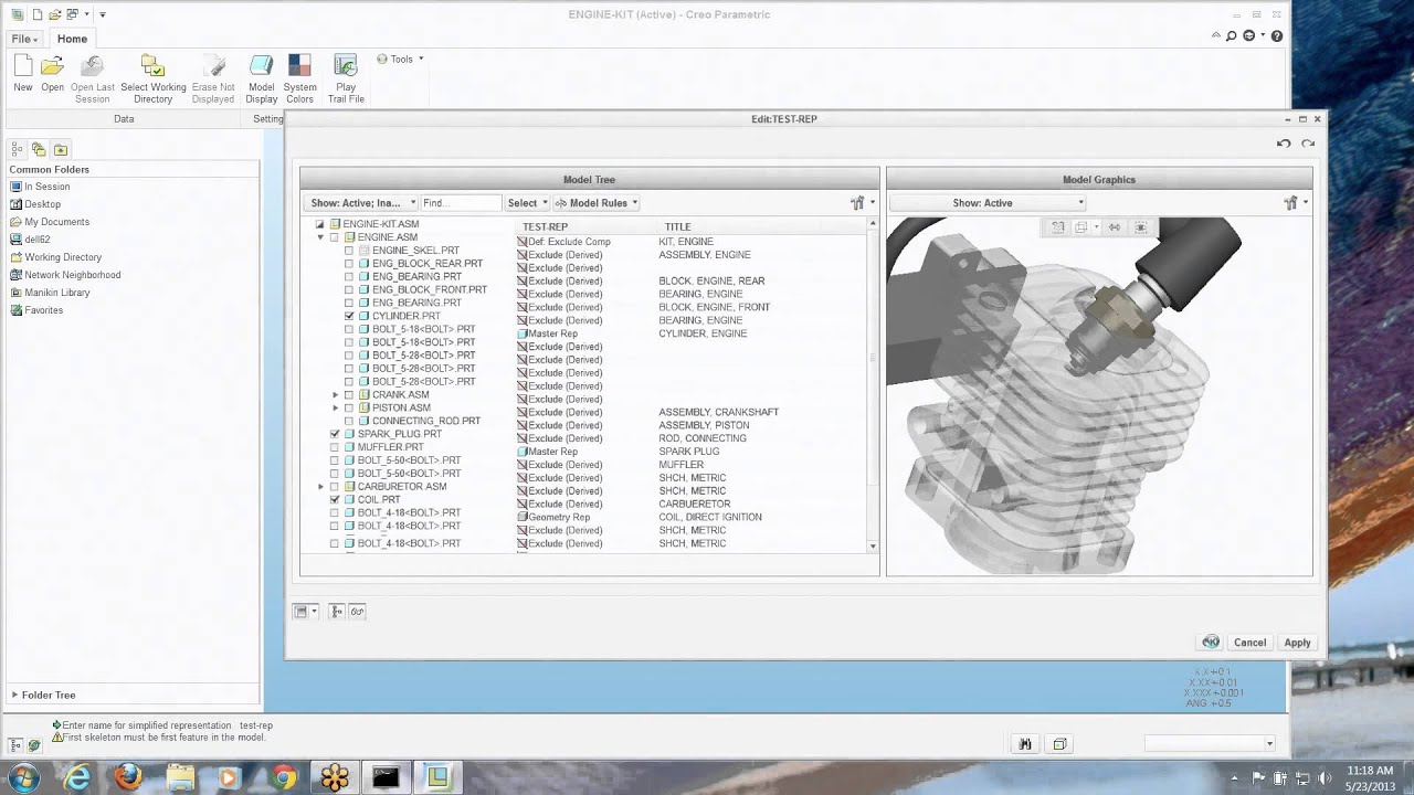 Creo Simplified Rep Preview And The New Tool For Creating Simplified Reps Eac Tip Of The Week